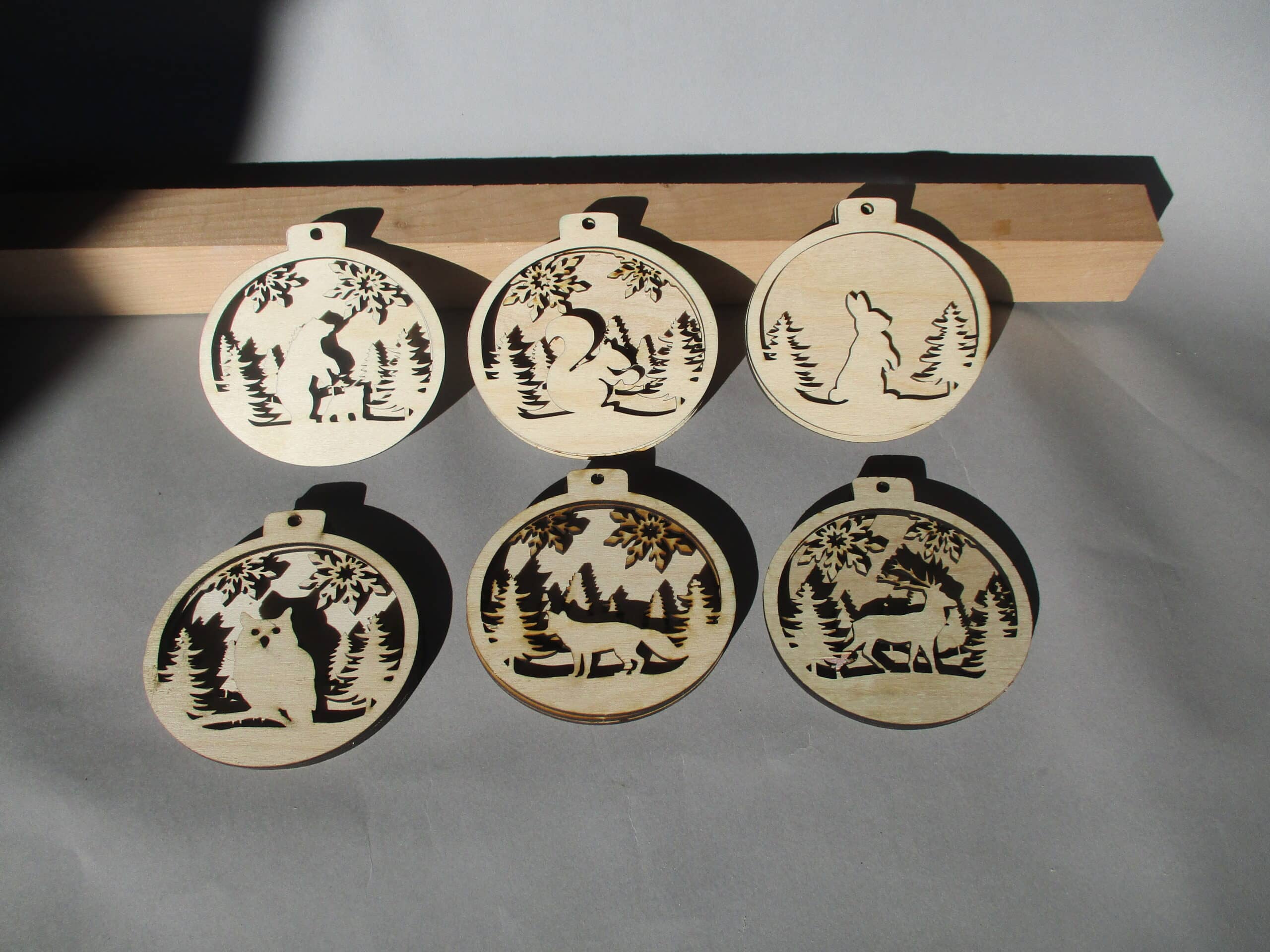 Laser cut Christmas ornaments gift.