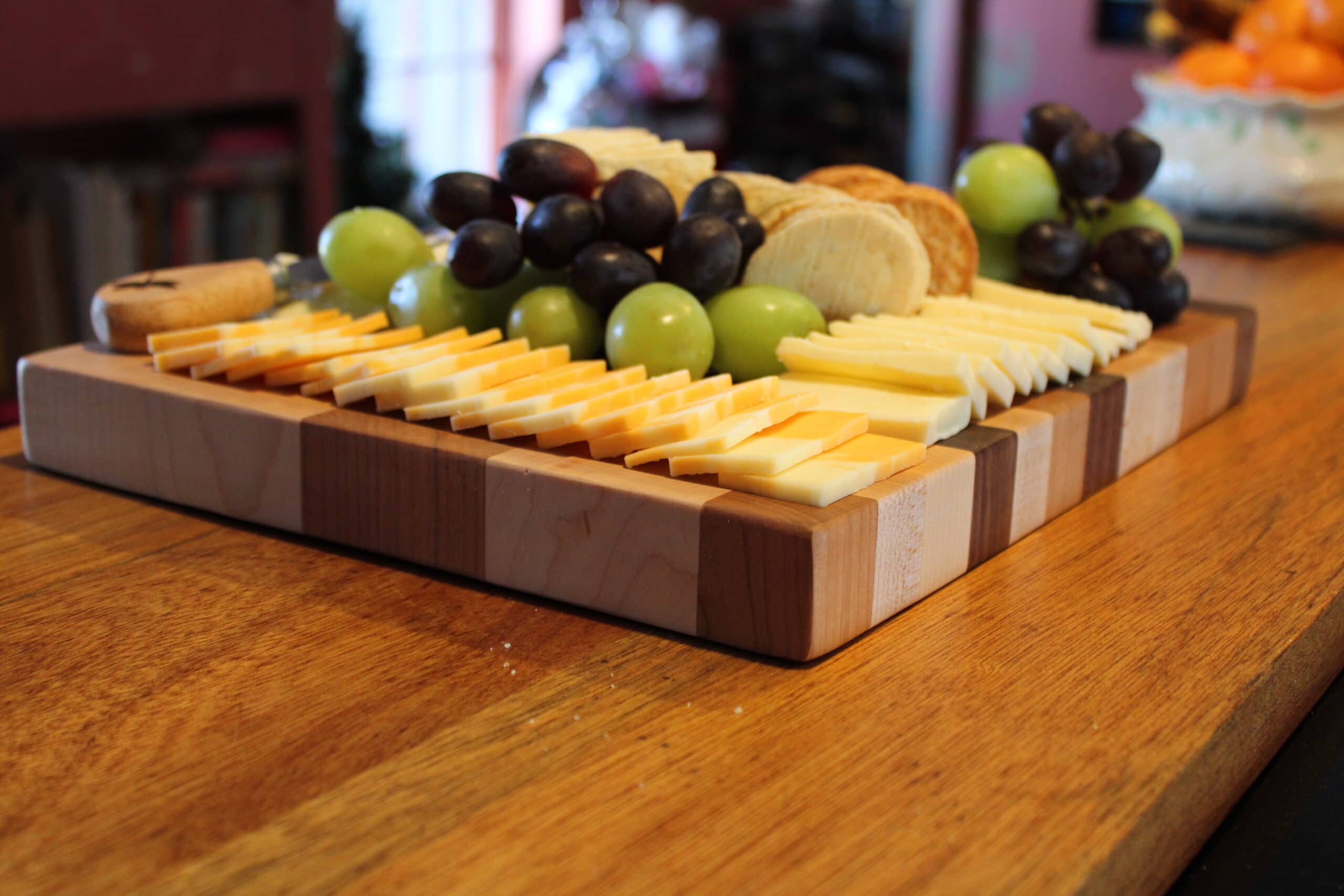 The finely covenanted End Grain cutting board/charcuterie gift.